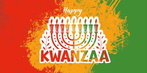 Happy Kwanzaa background, banner, card vector illustration