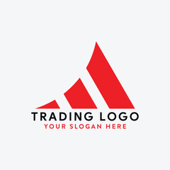 business finance trading logo design vector