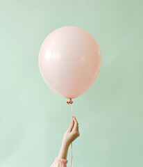 Female hand holding a balloon