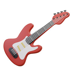 Fototapeta premium Electric Guitar Music Instrument 3D Illustration