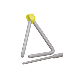 Triangle Music Instrument 3D Illustration