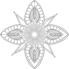 Flower Coloring Mandala Page