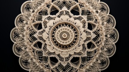 A mandala adorned with patterns that evoke the elegance of lace, each delicate thread weaving its own story.