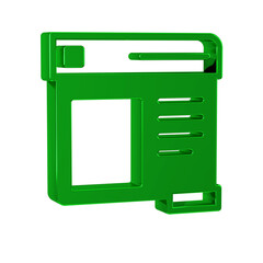 Green Browser window icon isolated on transparent background.