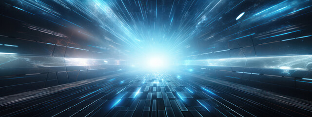 Fototapeta premium Digital matrix backdrop.