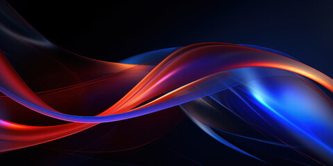 Fototapeta premium Futuristic abstract background with flowing shapes.