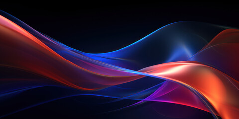 Naklejka premium Futuristic abstract background with flowing shapes.