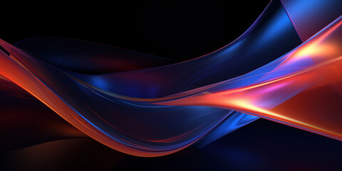 Fototapeta premium Futuristic abstract background with flowing shapes.