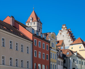 Fototapeta na wymiar Historic tower in the city of Regensburg