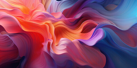 Fototapeta premium Dynamic 3D extrusion showcasing a vibrant abstract pattern.