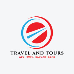 travel and tourism agency logo design vector