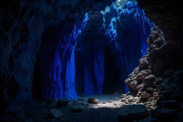 Amethyst Cave. Generative AI.
