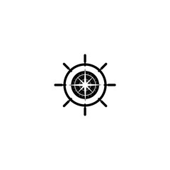 Ship steering wheel icon isolated on white background. Ship wheel logo