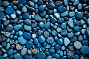 Fototapeta na wymiar blue and white pebbles