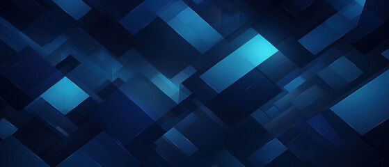 Rich blue polygons intricately arranged. - obrazy, fototapety, plakaty