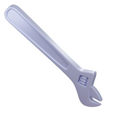 Adjustable Wrench 3D Illustration