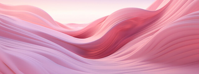 Fototapeta premium Abstract 3D visualization of a dynamic pink surface with rich textures.