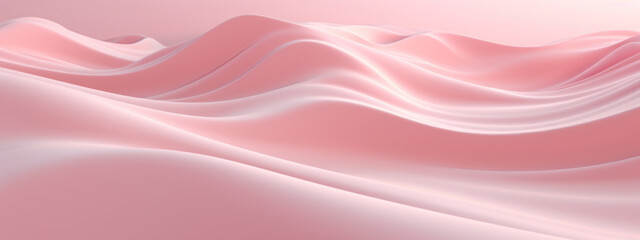 Abstract 3D visualization of a delicate pastel pink surface.