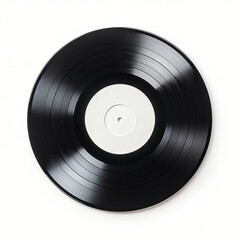Obraz premium Isolated Phonoograph LP Vinyl Record Blank Mockup On White Background