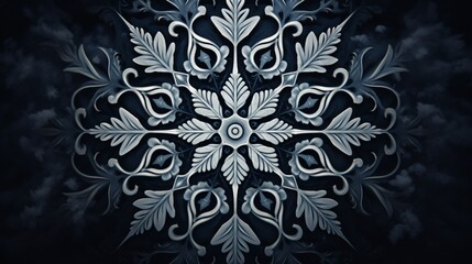 A mandala inspired by the patterns of a snowflake, each delicate design a testament to the beauty of nature's symmetry.