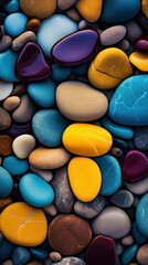 Obraz na płótnie Canvas Colorful Beach Pebbles 