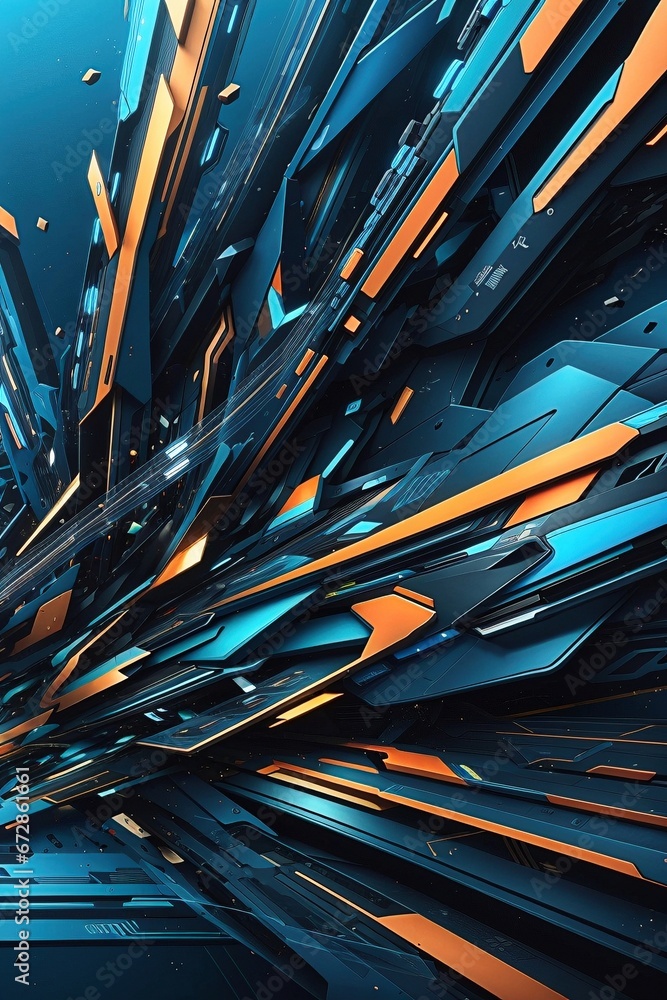 Aufkleber cyberpunk background: a visual journey into the future with generative ai technology