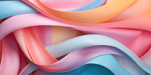 Ethereal pastel ribbons flow.