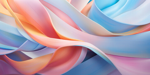 Ethereal pastel ribbons flow.