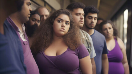 We love big, plus size women every day, surrounded by other people, Generative AI