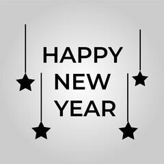 Happy New Year 2024 Logo. Abstract creative vector logo design. 2024 New year Logo