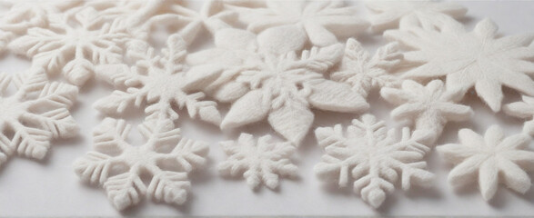 snowflakes felted
