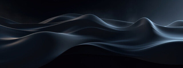 Obraz premium Dark 3D swirls in a moody abstract.