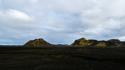 icelandic highlands on the way to landmannalaugar