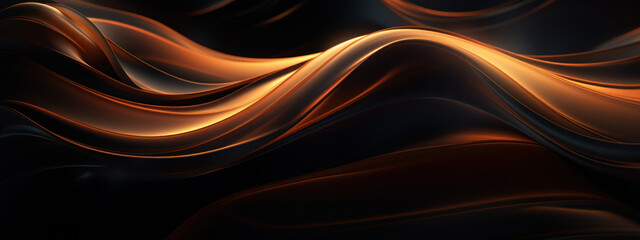 Dark 3D swirls in a moody abstract.