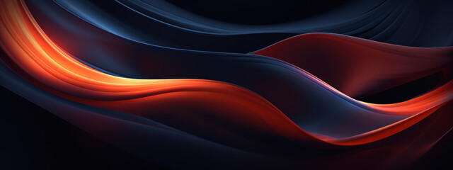 Dark 3D swirls in a moody abstract.