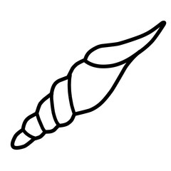 seashell line icon