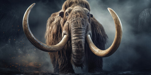 Detailed prehistoric mammoth.