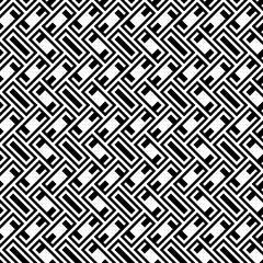 Herringbone pattern. Rectangles slabs and figures. Seamless surface design with blocks, sign tiling. Embroidery ornate. Repeated tiles ornament background. Mosaic motif. Ethnic wallpaper. Vector art.