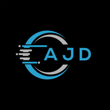 AJD letter logo abstract design. AJD unique design, AJD letter logo design on black background. AJD creative initials letter logo concept. AJD letter design.AJD
