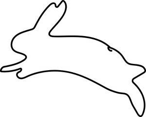 One line Rabbit vector design