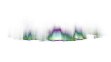 Northern lights fluid blurred shapes, transparent aurora borealis lights.