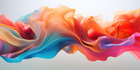 A harmonious blend of colors in a dynamic 3D abstract.