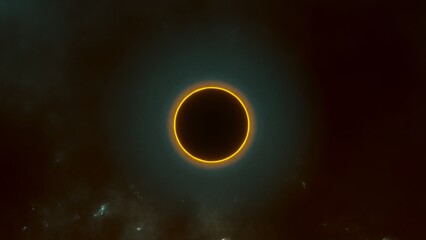 Obraz premium dark abstract background with a solar eclipse.