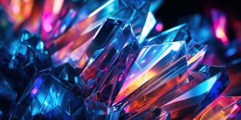 Fototapeta premium Intricate crystal formations captured in a soft-focus.