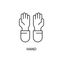 Hand gesture concept line icon. Simple element illustration.Hand gesture concept outline symbol design.