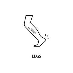 Legs concept line icon. Simple element illustration.Legs concept outline symbol design.