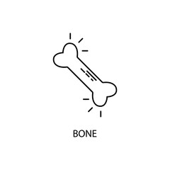 Bones concept line icon. Simple element illustration.Bones concept outline symbol design.
