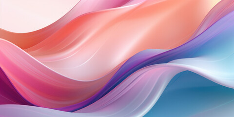 Elegant wavy formations of ribbons in a surreal 3D.