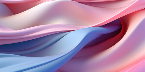 Elegant wavy formations of ribbons in a surreal 3D.