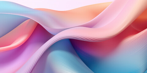 Elegant wavy formations of ribbons in a surreal 3D.